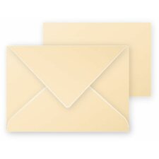 Pack Set of 5 envelopes and cards pollen, 70x95mm and 75x100mm, 120g and 210g caramel