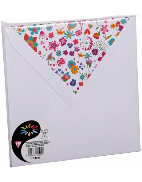 10 envelopes 165x165 mm colorful - Liberty