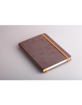 Libro Rhodiarama, DIN A5 - 96 hojas en blanco - marrón chocolate