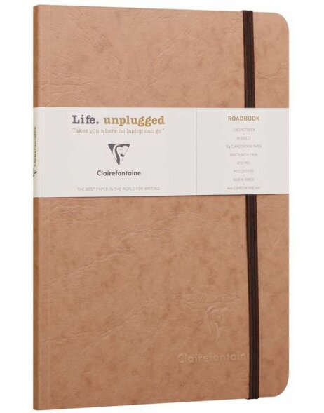 Notebook Roadbook A5 64 sheets lined brown