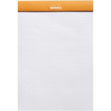 Blocco DotPad Rhodia, DIN A5 14,8x21cm, 80 fogli, griglia a punti arancione