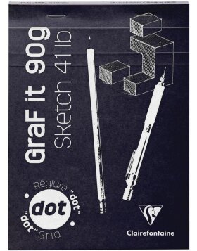 Skizzenblock Graf It A5 Dot Lineatur 80 Blatt 90g - Sortiert