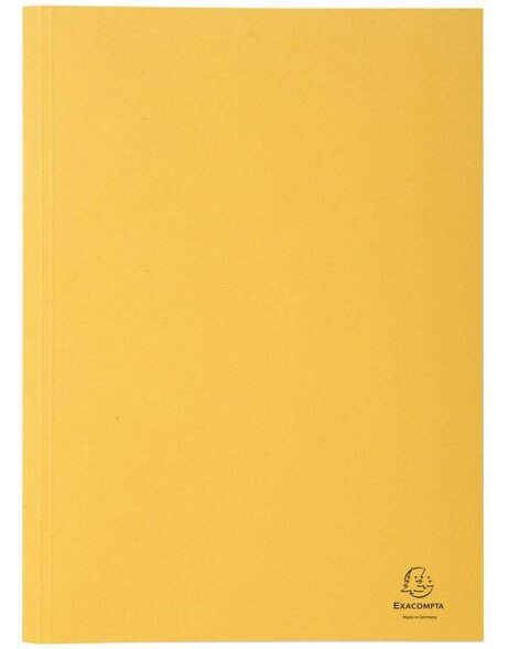 File cover with grooved bridge and capacity to 350 sheet of recycled cardboard 250g Forever, for A4 Yellow