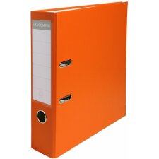Folders made of PP with two rings, back 80mm, A4 overwidth Orange