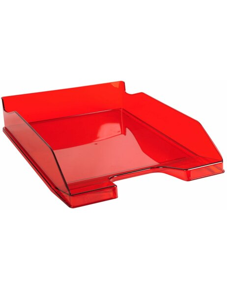 Corbeille &agrave; courrier Combo 2 Classic rouge transparent glossy