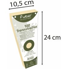 Pack 100 separating strips punched trapezoidal recycled cardboard 190g Forever, 105x142mm Chamois