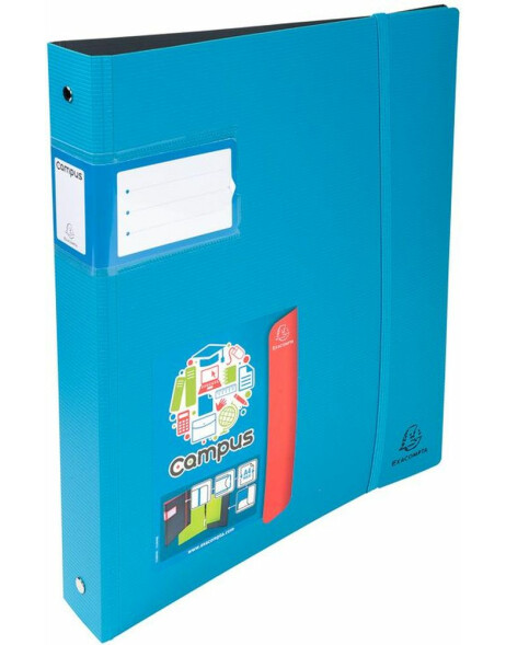 Ring Binder Two-tone PP 800? sorted with 4 rings 30mm, 40mm back, Campus, for A4 color