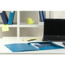 Binder with 3 flaps and elastic made from recycled PP 700? Forever, for A4 Blue