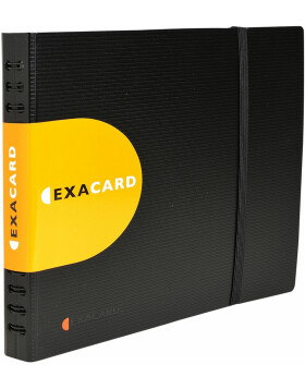 Business card book Exacard with 20 removable covers for 240 cards Exactive, 20x25cm Black