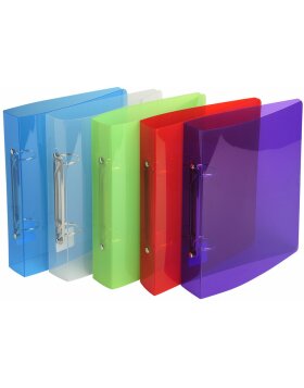 Ring binder 170x220 2R 30mm CRYSTAL COLORS assorted colors