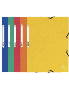 Folder with elastic band and 3 flaps DIN A4 colours assorted