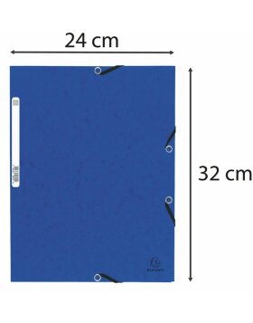 Carpeta con banda elástica y 3 solapas DIN A4 colores surtidos