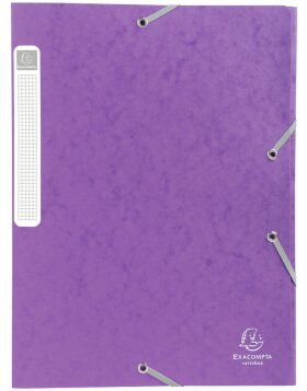Archivbox Cartobox flach geliefert Rücken 40mm aus Manila Karton Nature Future, DIN A4 Violett