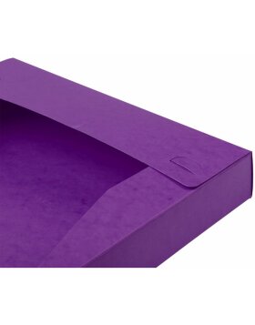 Archivbox Cartobox flach geliefert Rücken 40mm aus Manila Karton Nature Future, DIN A4 Violett