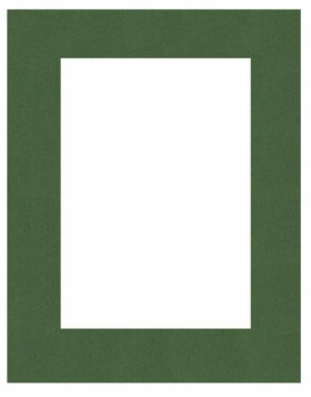 HNFD Afgewerkt passepartout 15 x 21 cm op 10 x 15 cm groen