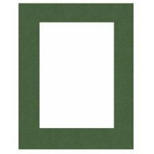 Afgewerkt passepartout 60 x 60 cm op 40 x 40 cm groen