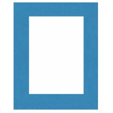 HNFD Afgewerkt passepartout 15 x 20 cm op 10 x 15 cm blauw