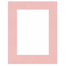 HNFD Afgewerkt passepartout 20 x 20 cm op 10 x 10 cm oud roze