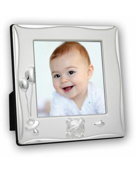 Palloncino Baby Frame argentato 9x9 cm