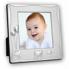 Baby frame silver 9 x 9 cm balloon