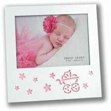 Baby frame Daniela 7x10 cm pink