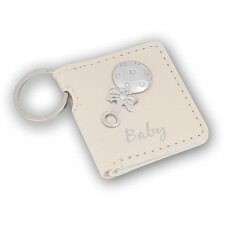 Porte-clés Lux Baby hochet crème