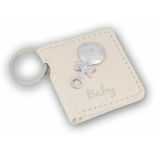 Porte-clés Lux Baby hochet crème
