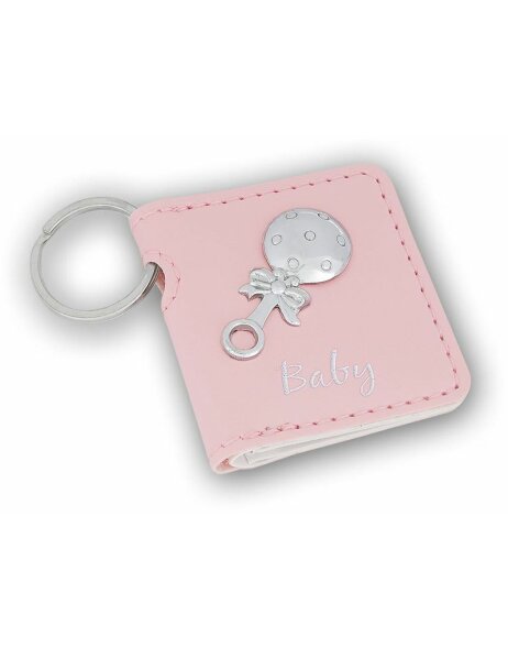 Keychain Lux Baby rattle pink
