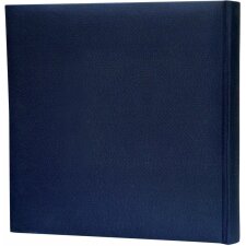 ZEP Álbum de fotos de lino Velina azul 24x24 cm 40 páginas blancas