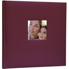 ZEP Álbum de fotos de lino Velina burdeos 30x31 cm 60 páginas blancas