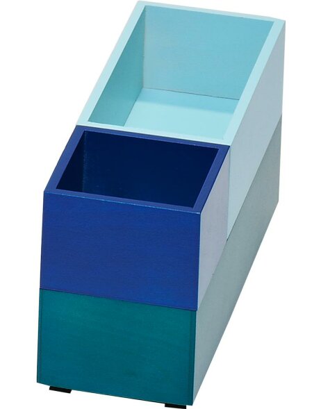 Set di 3 scatole MONTPELLIER in tonalit&agrave; di blu