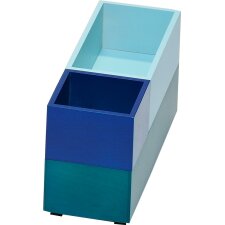 set of 3 storage boxes MONTPELLIER navy/sky blue