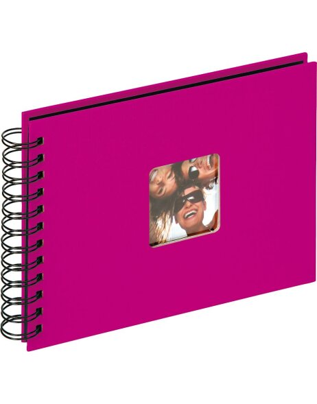 Walther Spiraal Album Fun roze 23x17 cm 40 zwarte paginas