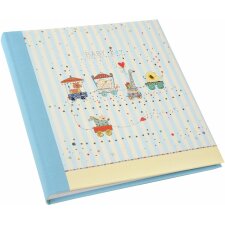 Goldbuch Babyalbum ANIMAL TRAIN II blau 30x31 cm 60 weiße Seiten