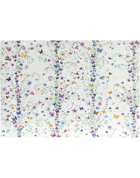 Schroefalbum Bloemen paars 30x25 cm