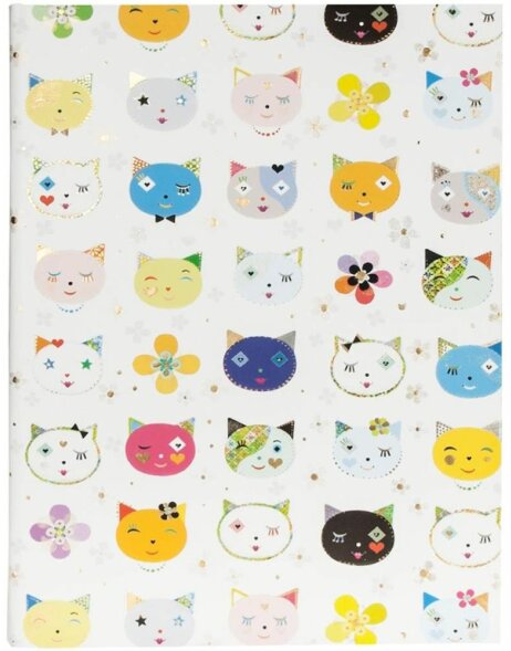 DIN A4 notebook CATS WHITE