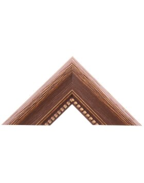 Marco de madera casa de campo 10 x 10 cm cristal acrílico marrón