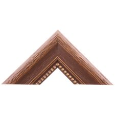 Marco de madera casa de campo 10 x 10 cm marrón espejo cristal