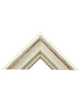 Marco de madera casa de campo 10 x 10 cm crema cristal antirreflejos