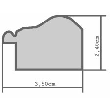 Marco de madera casa de campo 18 x 24 cm negro marco vacío