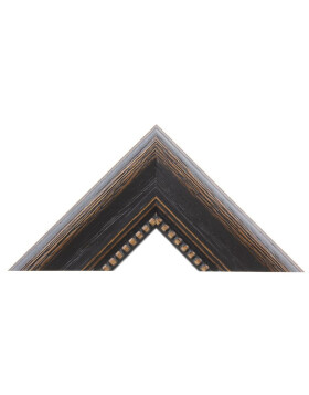 Marco de madera casa de campo 20 x 60 cm cristal de museo negro