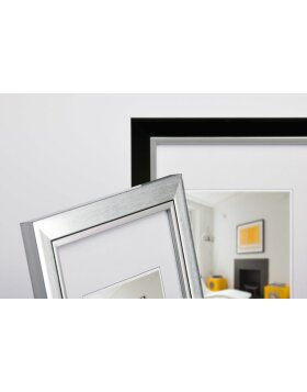 Metro polystyrene frame 40x50 cm silver
