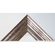 Cornice in legno antico 10 x 10 cm vetro antiriflesso argento