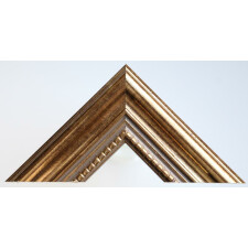 Antyczna drewniana rama 29,7 x 42 (A3) cm złote szkło akrylowe