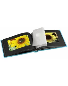 Fine Art Bookbound Album, 22x17 cm, 50 black pages, turquoise