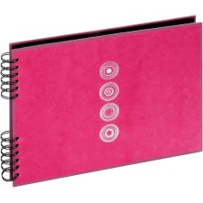 Spiral album Lazuli pink 31x23 cm bw pages with glassine