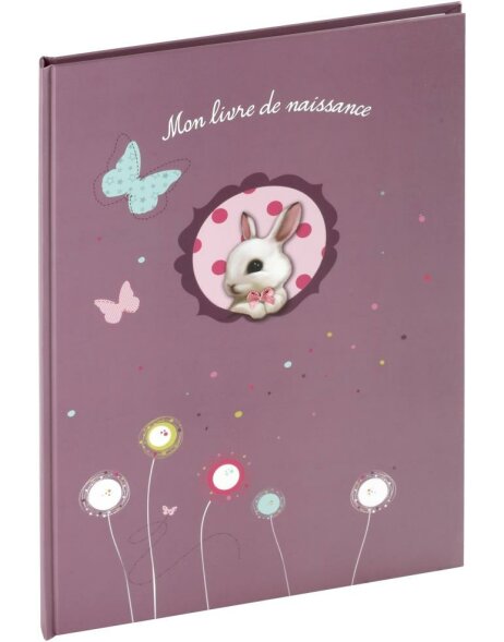 Foxy Baby Diary purple text french format A4