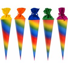 Craft school cone rainbow 70 cm 1 pc.