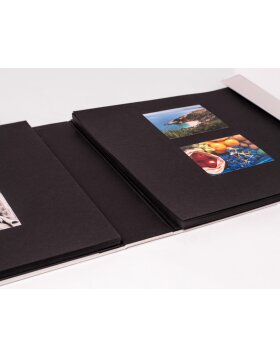 HNFD Maxi-album photo Lona blanc 34,5x33 cm 100 pages noires