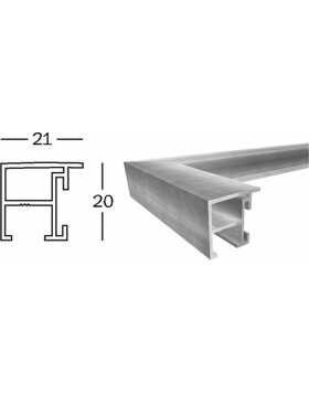 Aluminium frame Spacy 21x29,7 cm staal